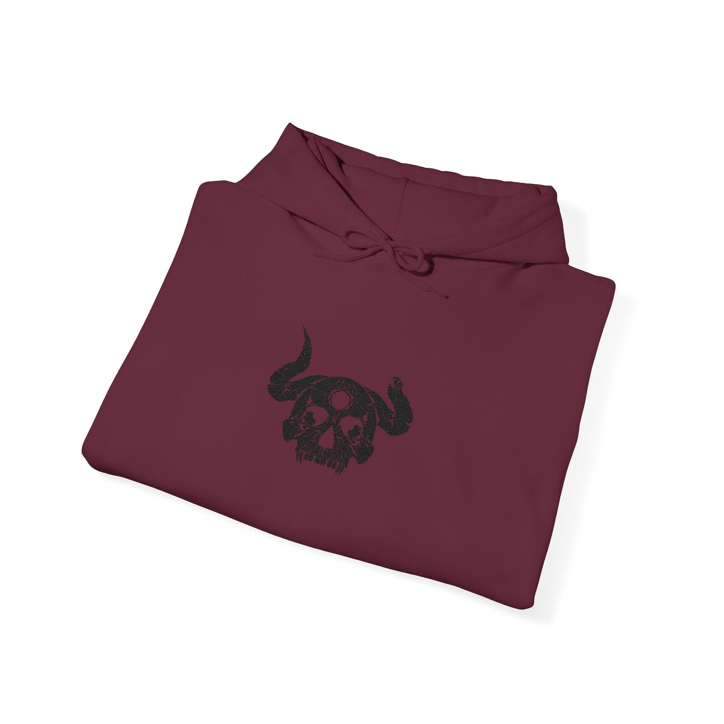 Demon Skull Embroidery Hoodie