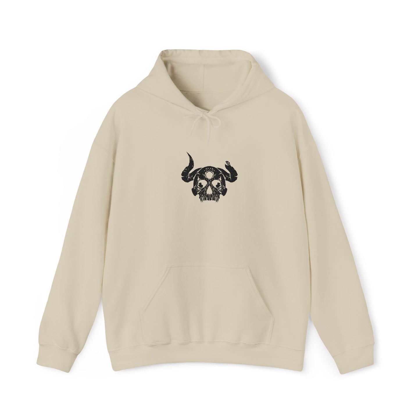 Demon Skull Embroidery Hoodie