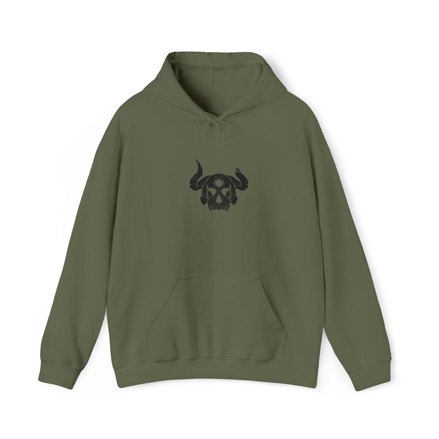 Demon Skull Embroidery Hoodie